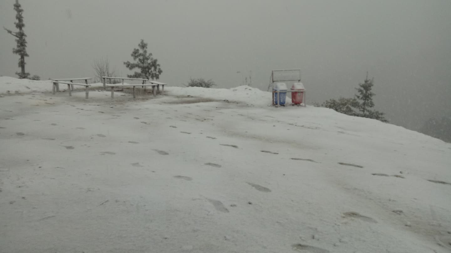 Kavre witnesses heavy snowfall 