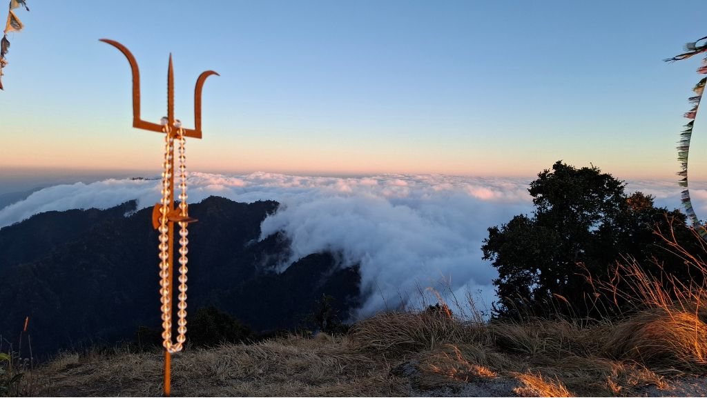 Beautiful cloud sea view from Mount Mahabharat, Bethanchowk, Nepal