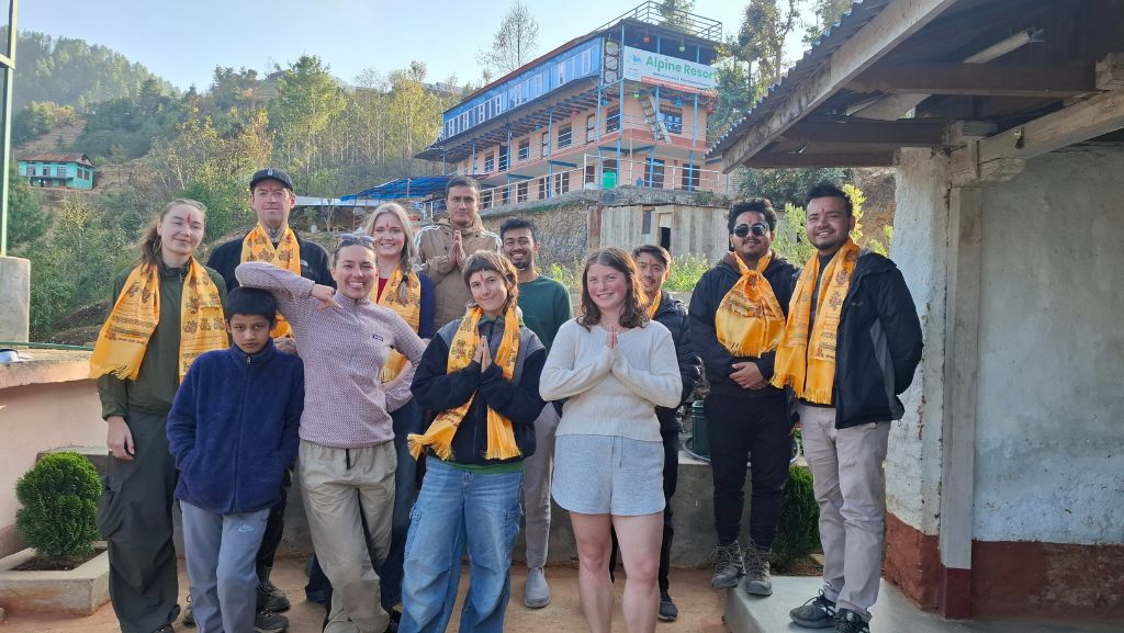 Happy guests at Mount Mahabharat, homestay and retreat Bethanchowk. kavre, Nepal